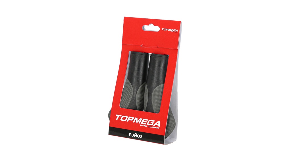 PUÑOS ERGONOMICOS NEGRO/GRIS TOPMEGA