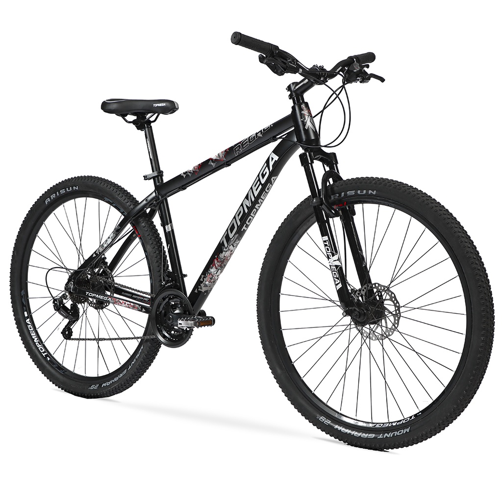 BICICLETA MTB REGAL ALUMINIO R29 21V NEGRO BLANCO/GRIS M