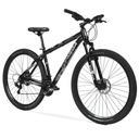 BICICLETA MTB REGAL ALUMINIO R29 21V NEGRO BLANCO/GRIS M