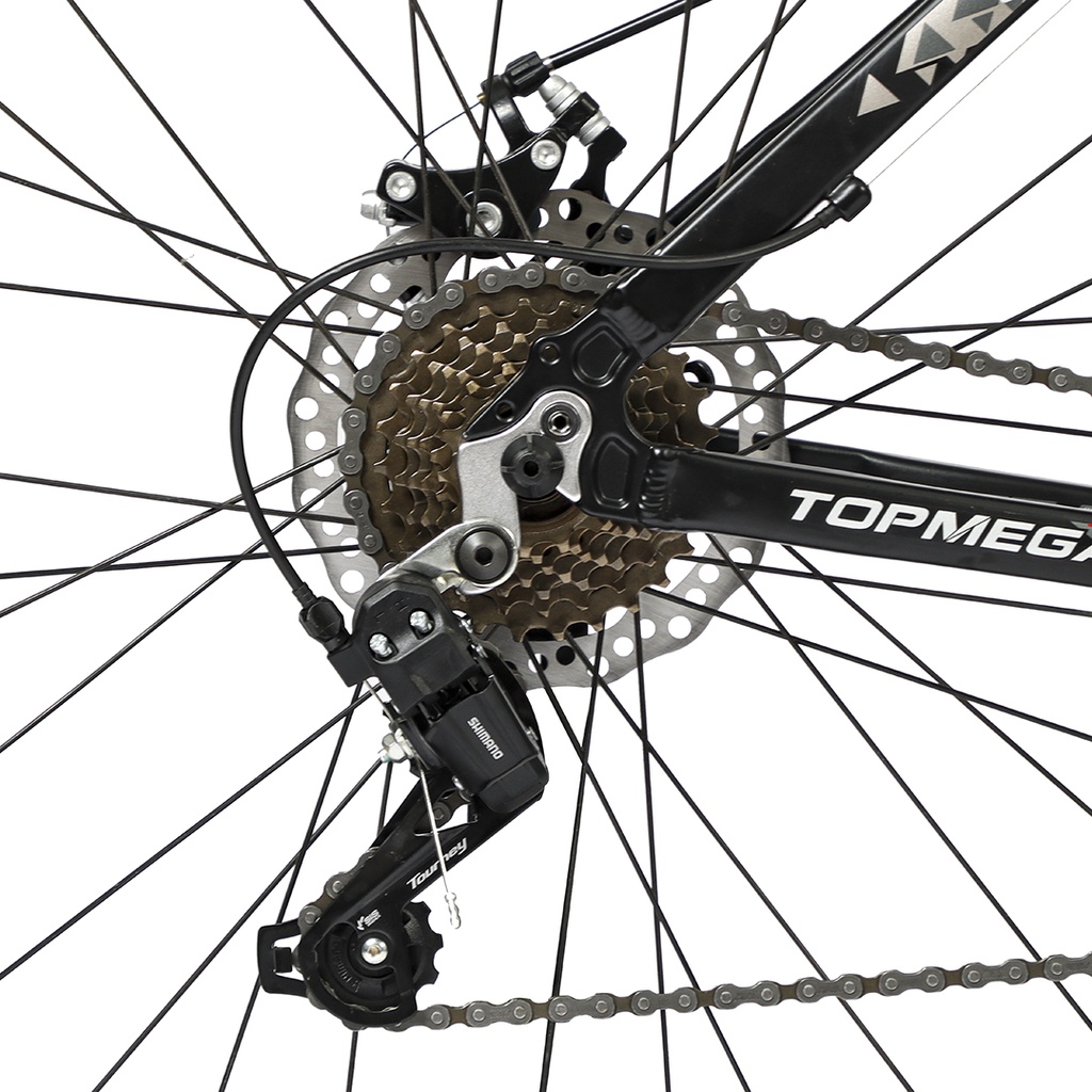 BICICLETA MTB REGAL ALUMINIO R29 21V NEGRO BLANCO/GRIS M