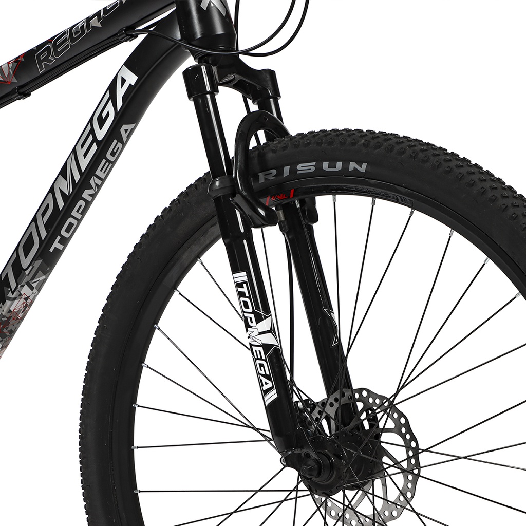 BICICLETA MTB REGAL ALUMINIO R29 21V NEGRO BLANCO/GRIS M