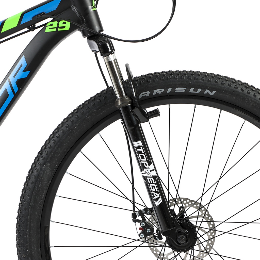 BICICLETA ARMOR B06 MTB 29" ALUMINIO NEGRA/AZUL/VERDE TALLE M