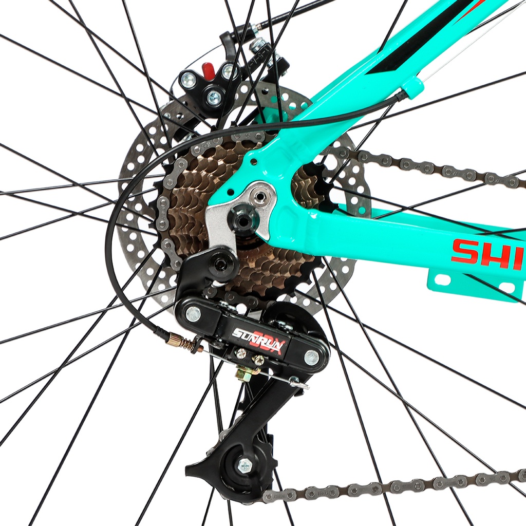 BICICLETA ARMOR B06 MTB 29" ALUMINIO AQUA/NEGRO/ROJO TALLE M