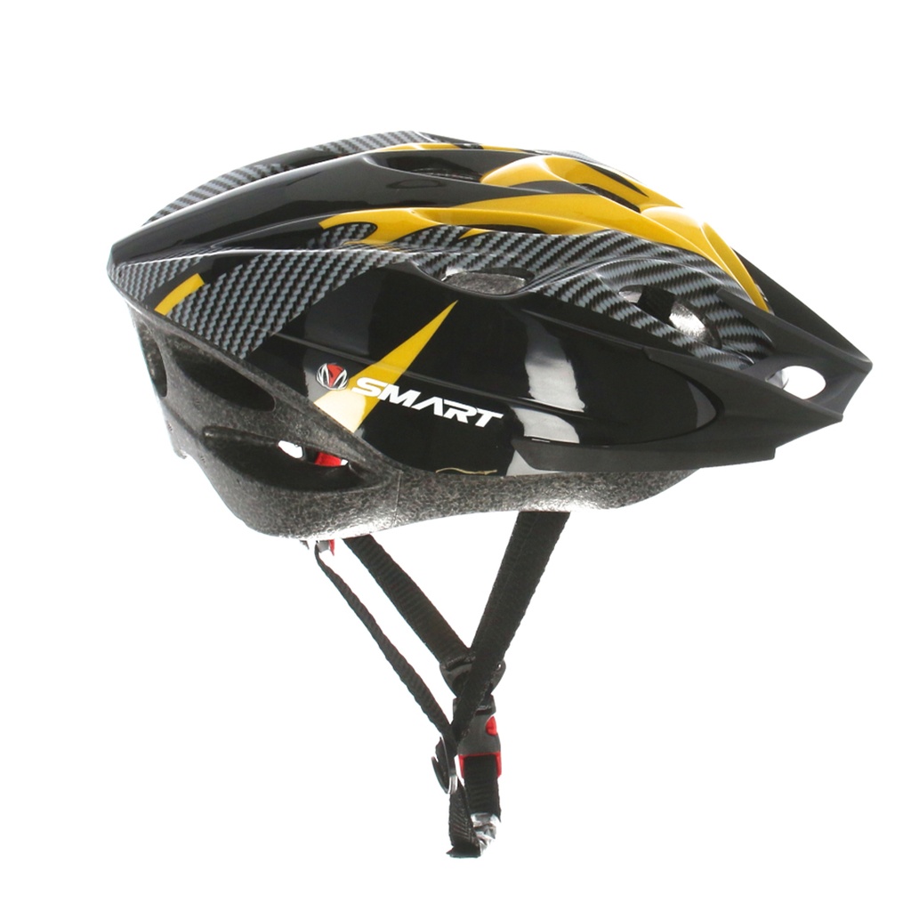 CASCO MTB 18 VENTILACIONES C/VISERA 54-60 CM NEGRO/AMARILLO
