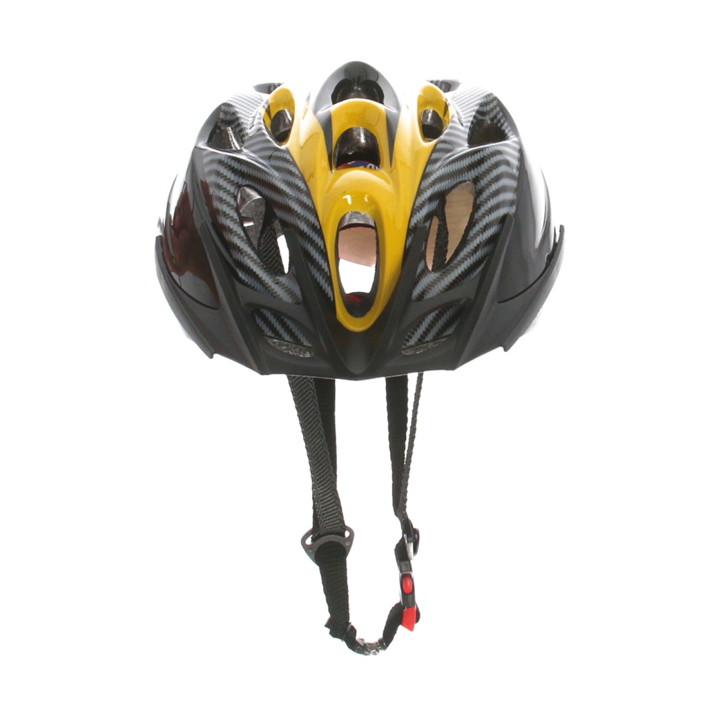 CASCO MTB 18 VENTILACIONES C/VISERA 54-60 CM NEGRO/AMARILLO