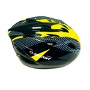 CASCO MTB 18 VENTILACIONES C/VISERA 54-60 CM NEGRO/AMARILLO