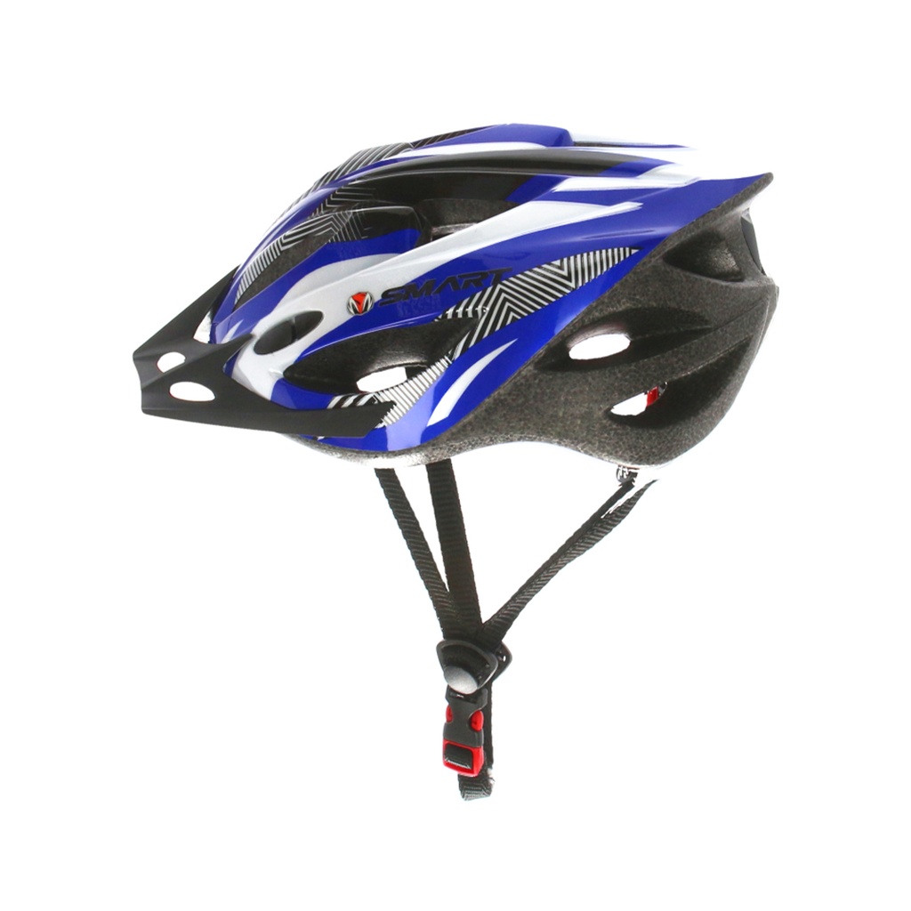CASCO MTB 15 VENTILACIONES C/VISERA 56-62CM NEGRO/AZUL