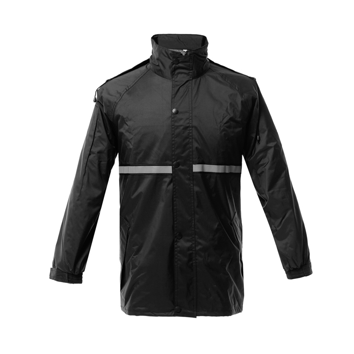 TRAJE DE LLUVIA C/CAPUCHA BANDA REFLECTIVA Y BOLSO TALLE L