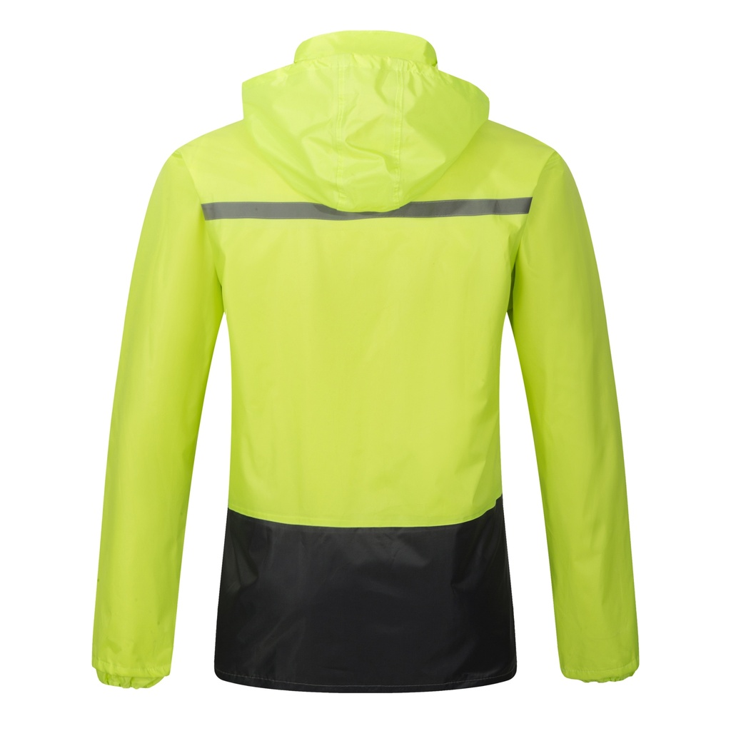 TRAJE DE LLUVIA POLYESTER FLUO REFLECTIVO C/BOLSO TALLE L