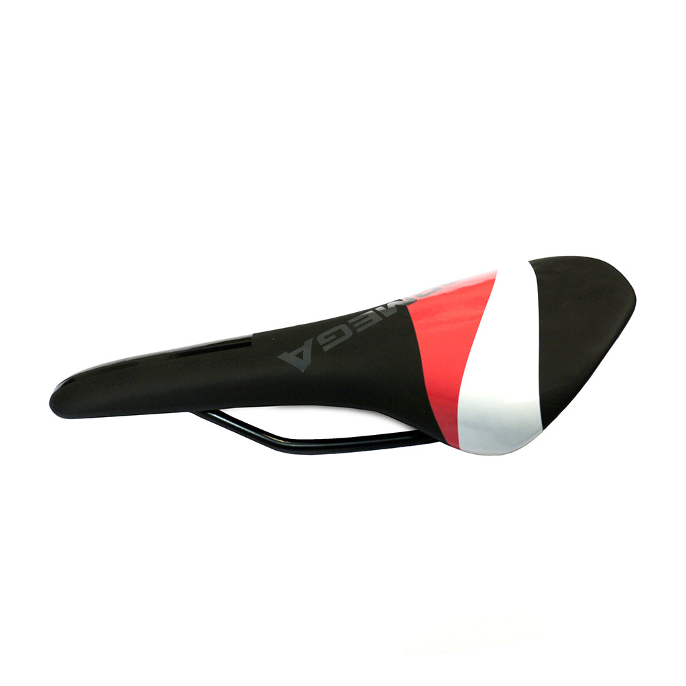 ASIENTO MTB/CARRERA 245X140MM TAPIZADO NEGRO/ROJO ENVOY
