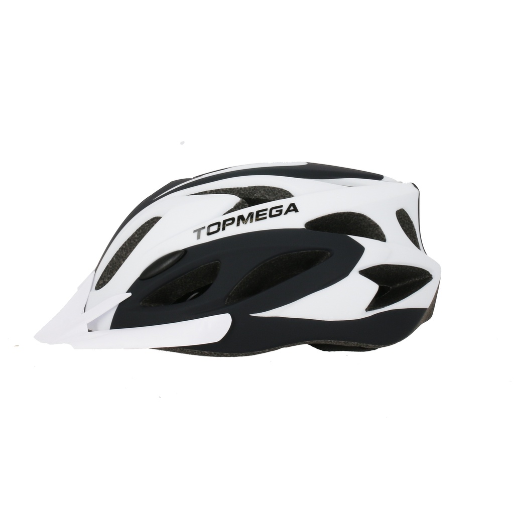 CASCO MTB IN MOLD BLANCO/NEGRO M (56-58) TOPMEGA
