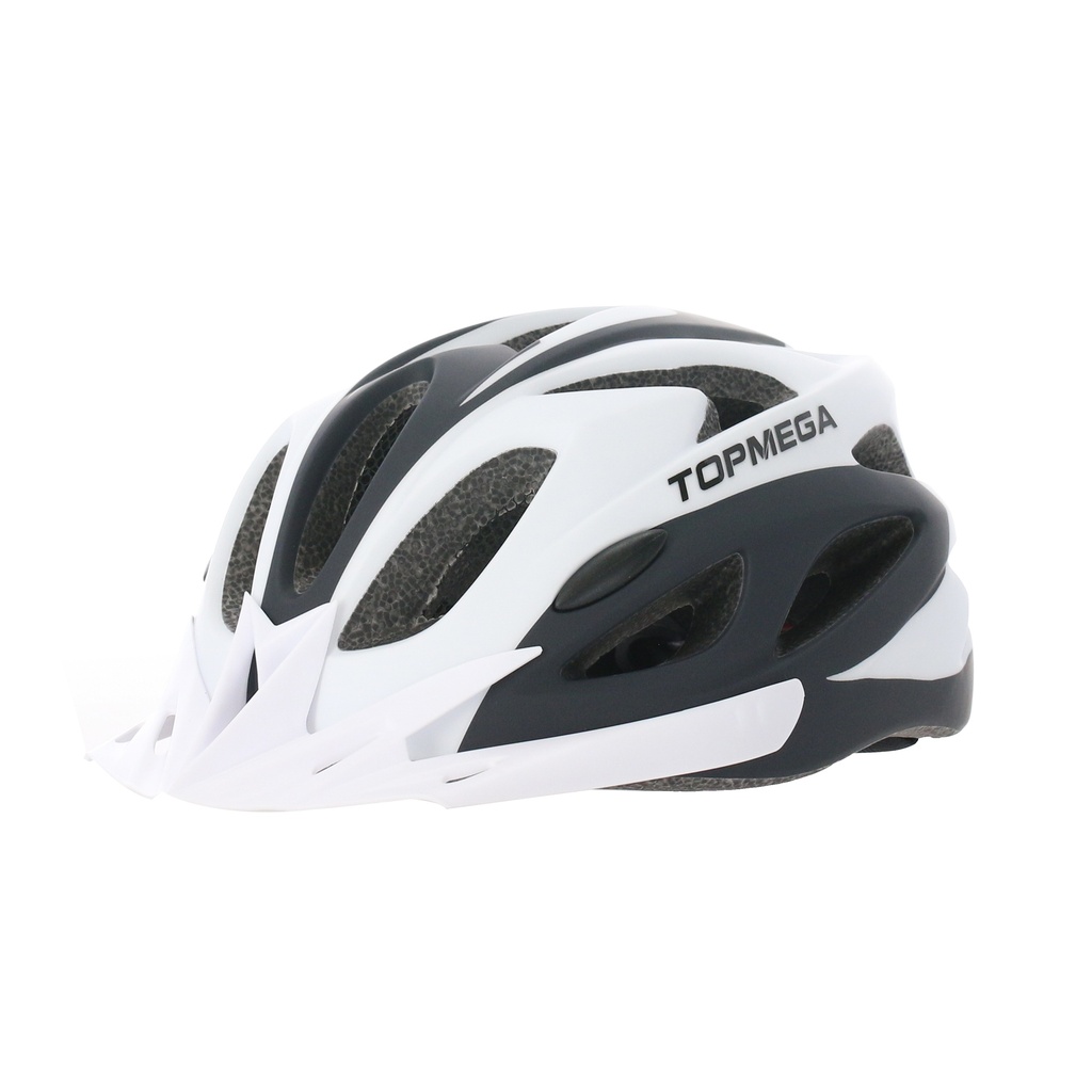 CASCO MTB IN MOLD BLANCO/NEGRO M (56-58) TOPMEGA