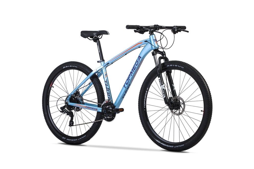 BICICLETA MTB THOR R29 24V ALUMINIO CELESTE/AZUL/NARANJA TALLE M