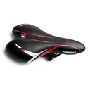 ASIENTO MTB CON GRAMPA 280X160MM NEGRO ROJO
