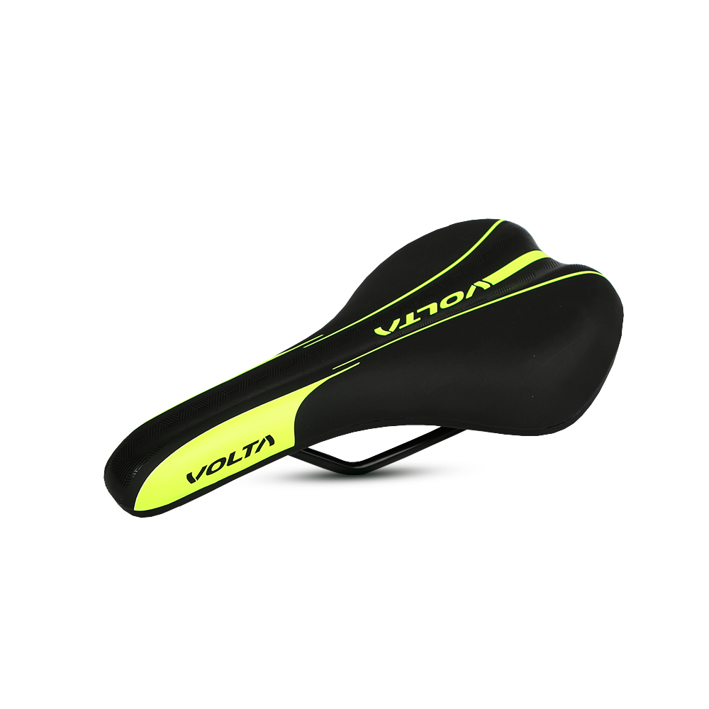 ASIENTO MTB VOLTA NEGRO AMARILLO S/GRAMPA 270X150