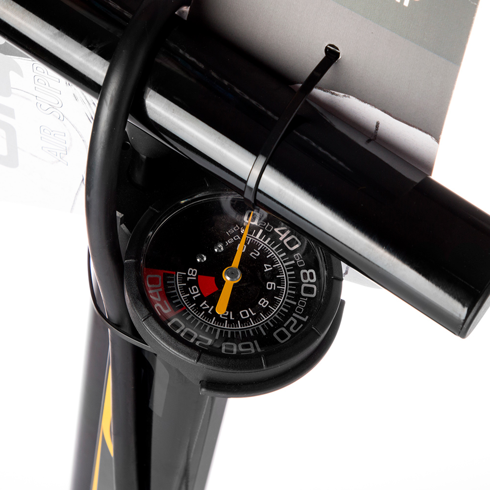 INFLADOR DE PIE GIYO TUBELESS ALUMINIO 260PSI C/MANOMETRO