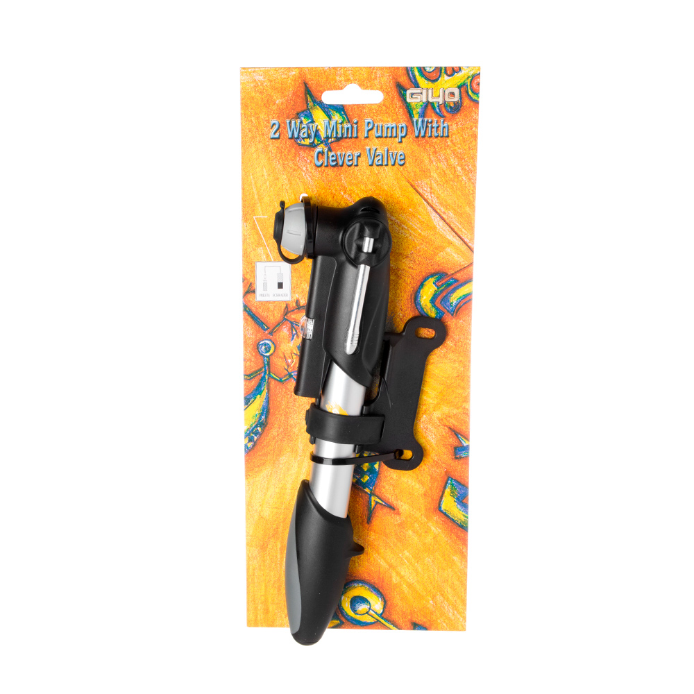 *INFLADOR DE MANO MINI GIYO DOBLE ACCION VALVULA INTELIGENTE