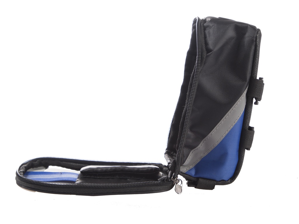 CARTERA PORTACELULAR 19X10X10CM NEG/AZUL TOPMEGA