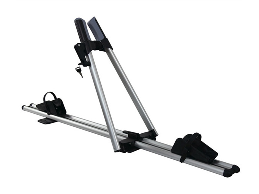 PORTABICICLETA AUTO PARA TECHO ALUMINIO C/SEGUROS 1350MM