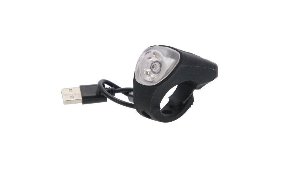 LUZ DELANTERA 3FUNC 40LM RECARGABLE 180 mAh C/SUJETADOR TOPMEGA