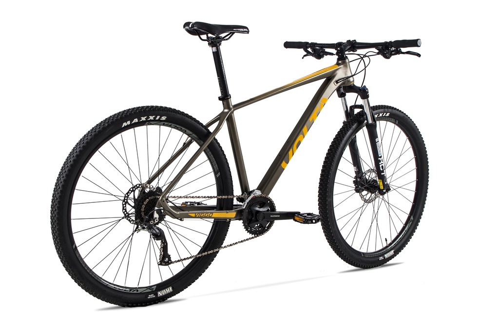 BICICLETA MTB VIGGO ALUMINIO GRIS/AMARILLO ALTUS 27VEL 29ER L