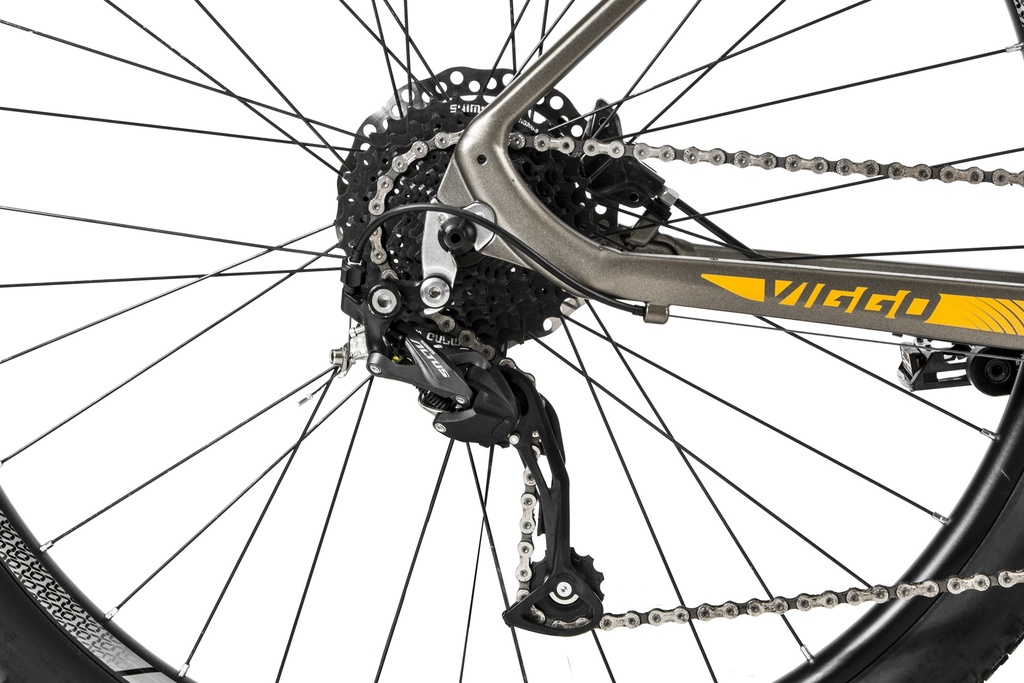 BICICLETA MTB VIGGO ALUMINIO GRIS/AMARILLO ALTUS 27VEL 29ER L