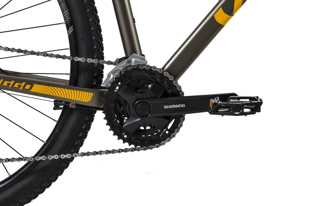 BICICLETA MTB VIGGO ALUMINIO GRIS/AMARILLO ALTUS 27VEL 29ER L