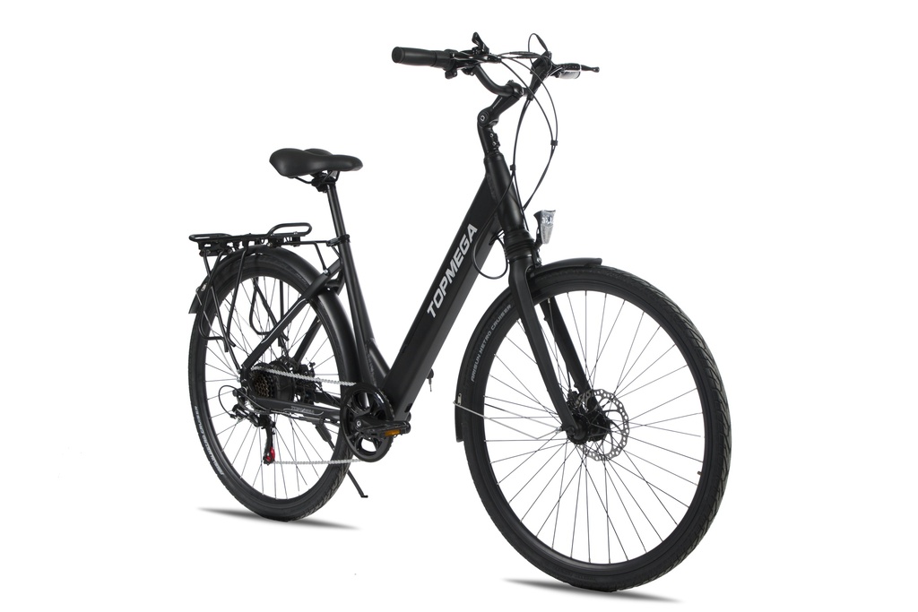 BIC ELECTRICA TOPMEGA PASEO ALUM R700 250W 36V 6VEL NEGRO