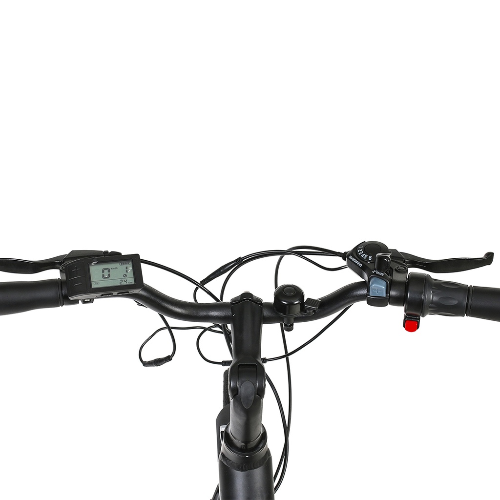 BIC ELECTRICA TOPMEGA PASEO ALUM R700 250W 36V 6VEL NEGRO