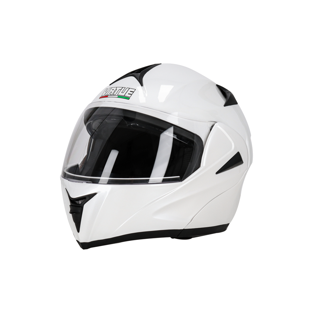 CASCO REBATIBLE VIRTUE LISO BLANCO XL
