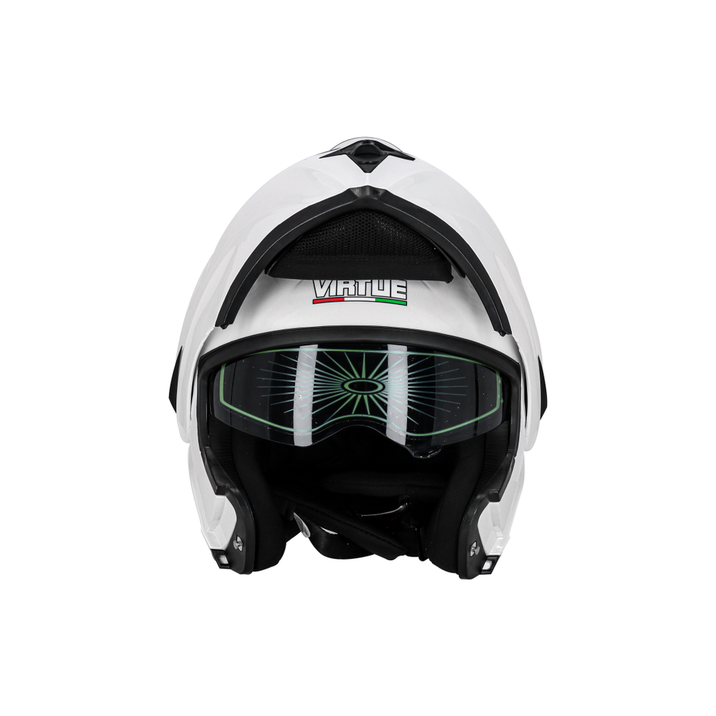 CASCO REBATIBLE VIRTUE LISO BLANCO XL