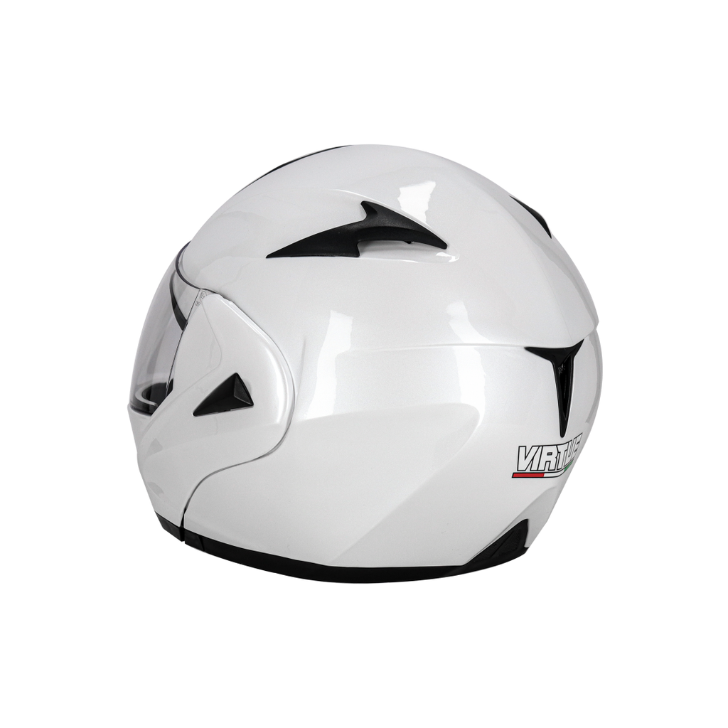 CASCO REBATIBLE VIRTUE LISO BLANCO XL