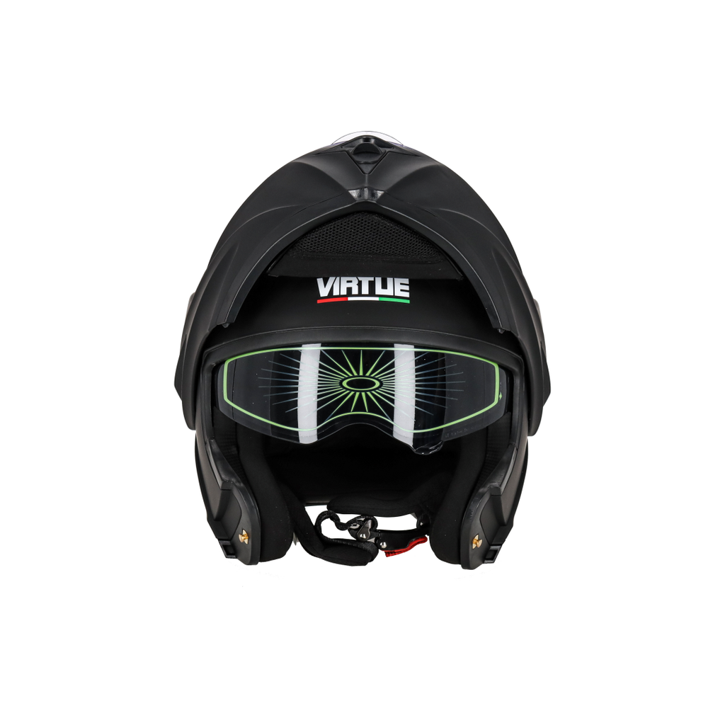CASCO REBATIBLE VIRTUE LISO NEGRO L
