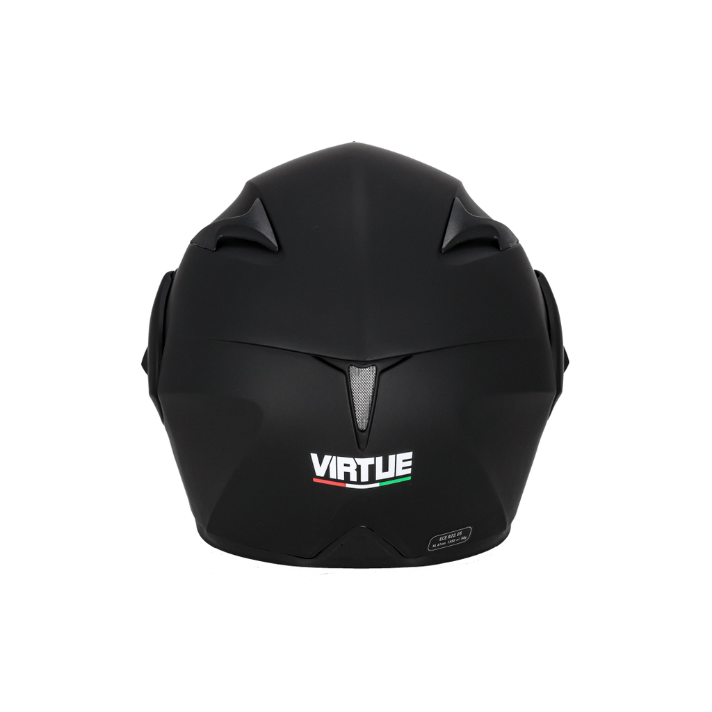 CASCO REBATIBLE VIRTUE LISO NEGRO L