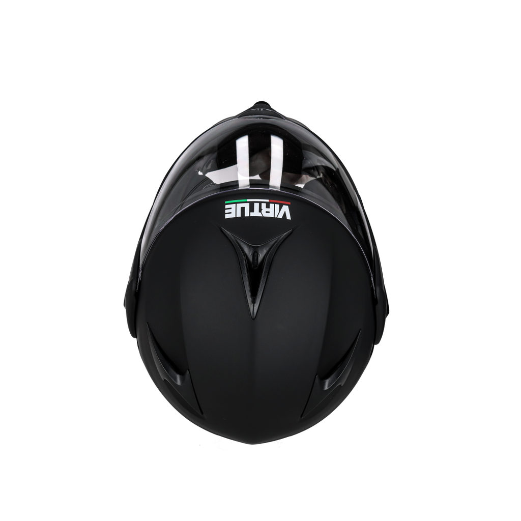 CASCO REBATIBLE VIRTUE LISO NEGRO L
