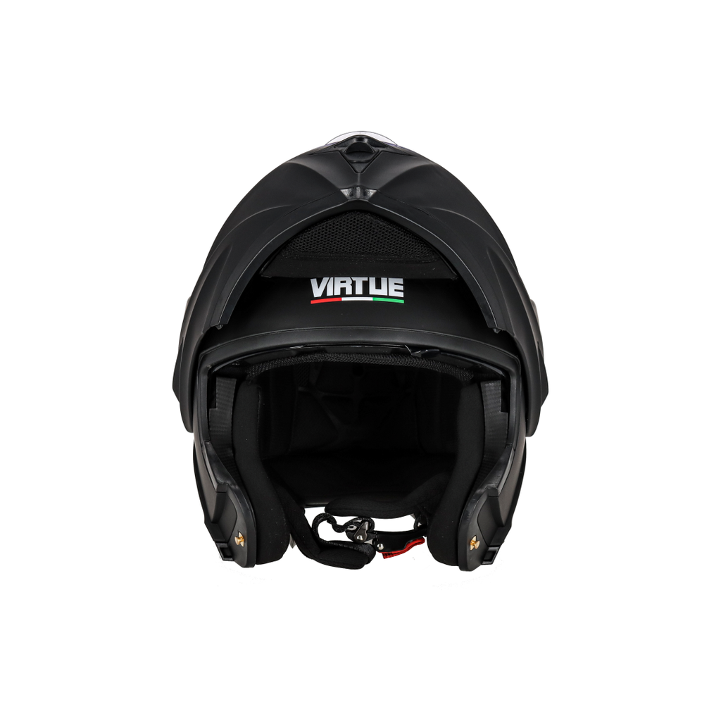 CASCO REBATIBLE VIRTUE LISO NEGRO XL