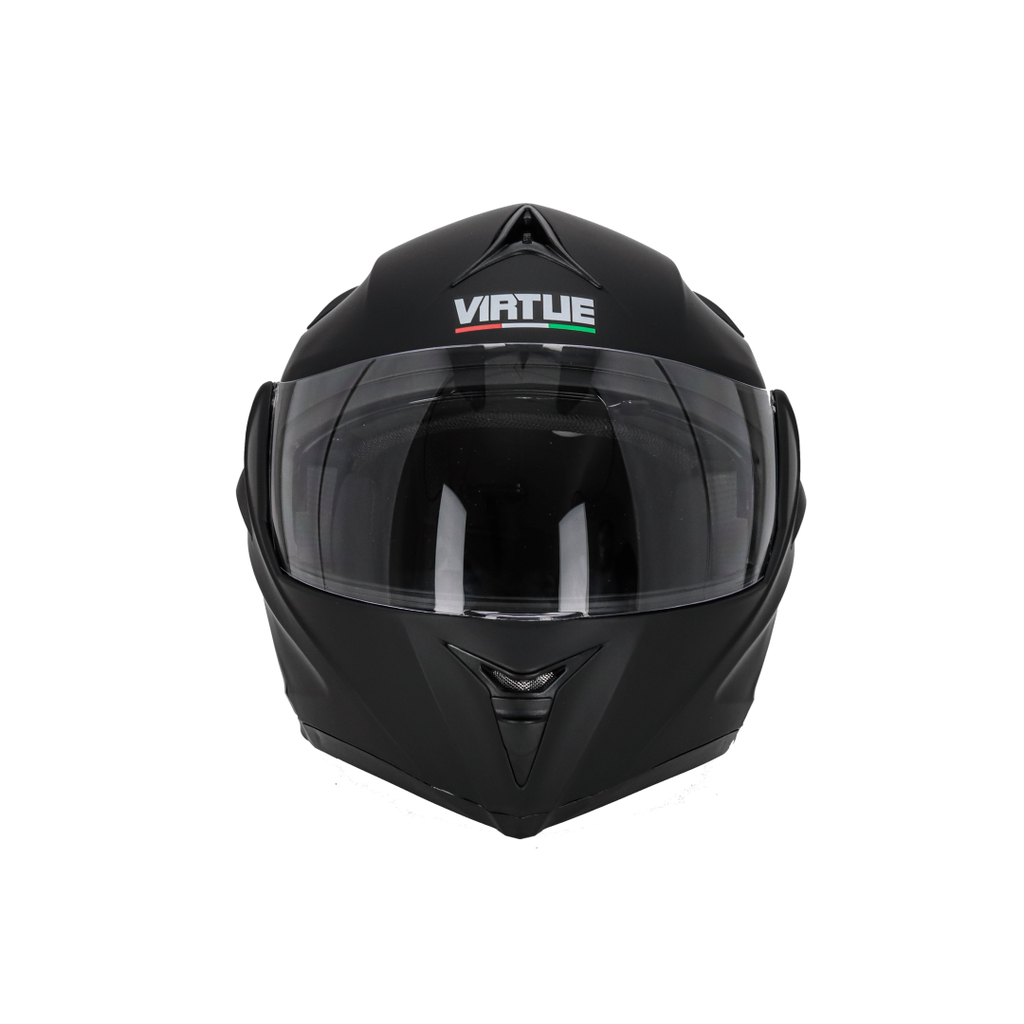 CASCO REBATIBLE VIRTUE LISO NEGRO XL