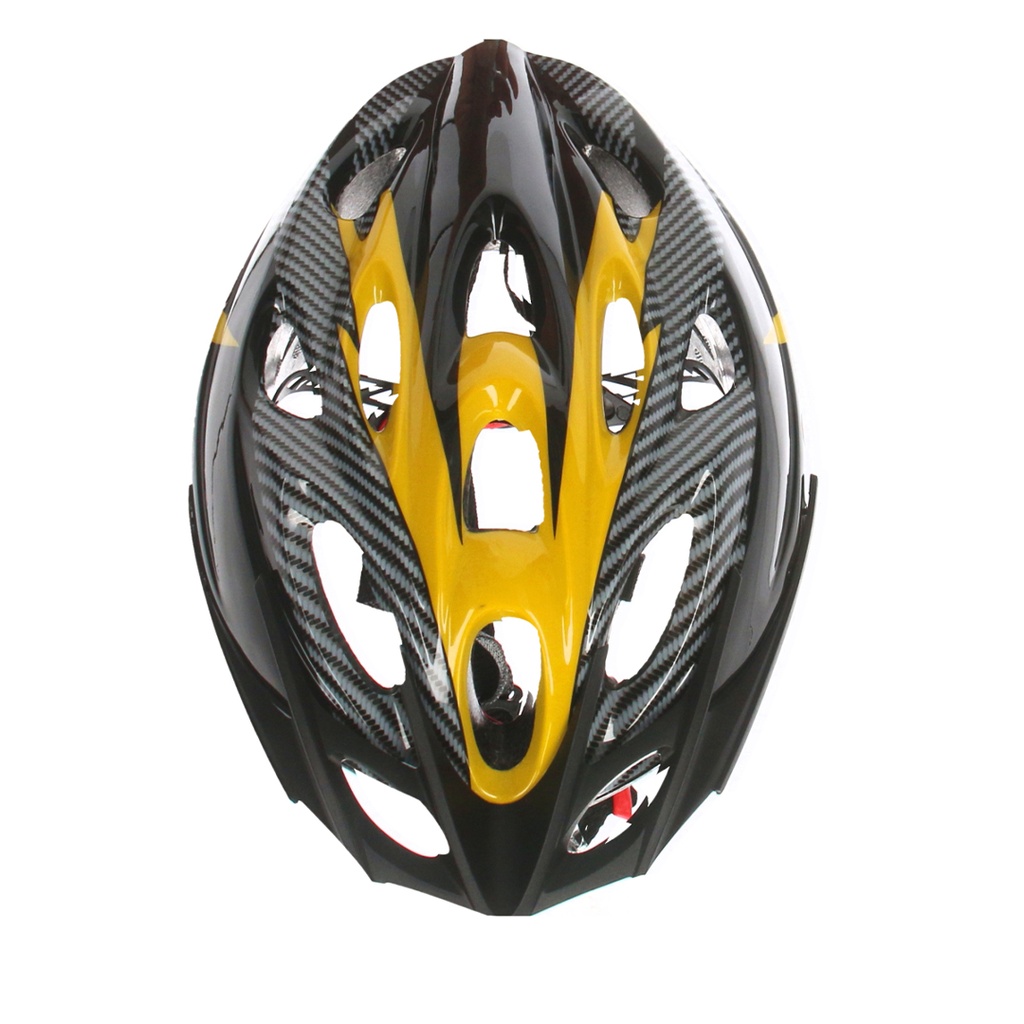 CASCO MTB 18 VENTILACIONES C/VISERA 54-60 CM NEGRO/AMARILLO