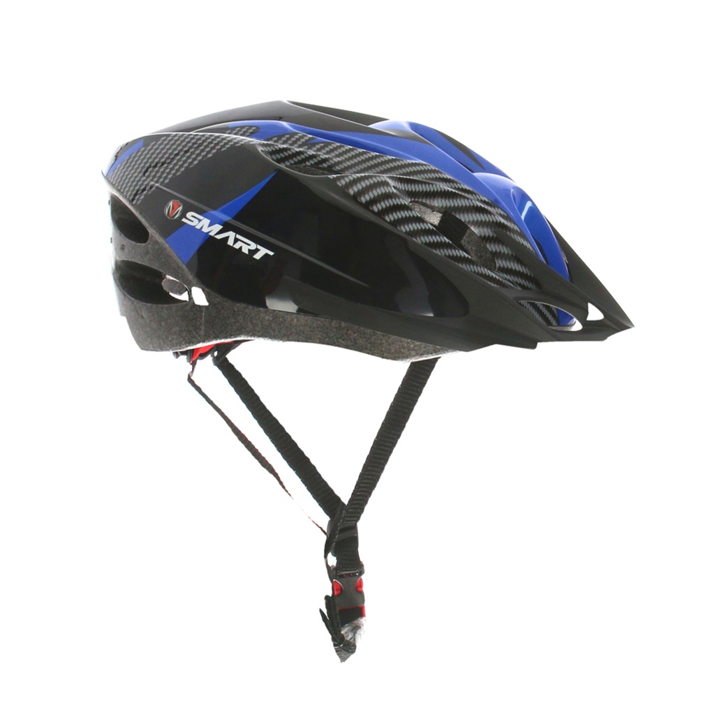 CASCO MTB 18 VENTILACIONES C/VISERA 54-60 CM NEGRO/AZUL