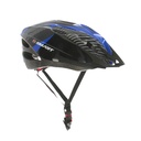 CASCO MTB 18 VENTILACIONES C/VISERA 54-60 CM NEGRO/AZUL