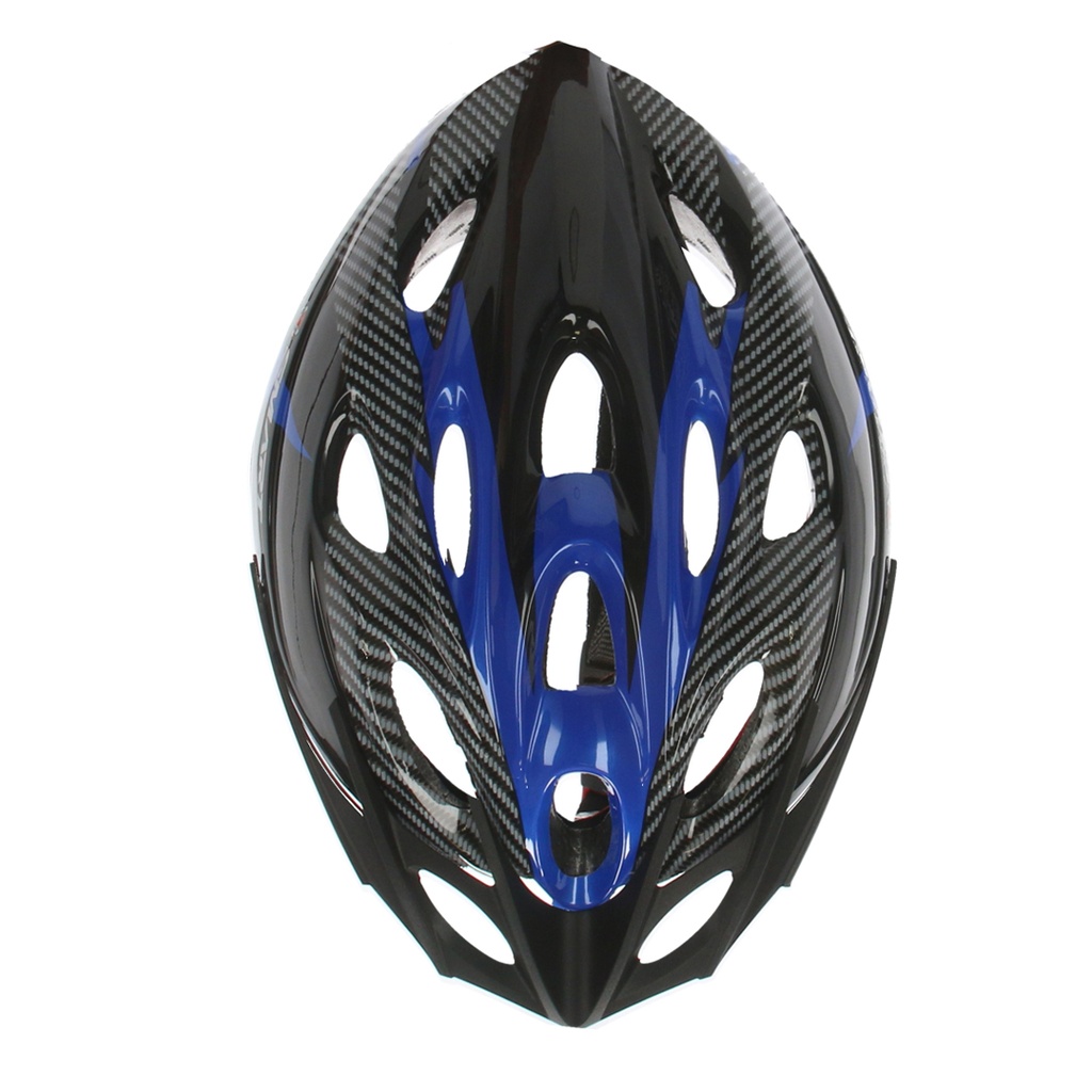 CASCO MTB 18 VENTILACIONES C/VISERA 54-60 CM NEGRO/AZUL