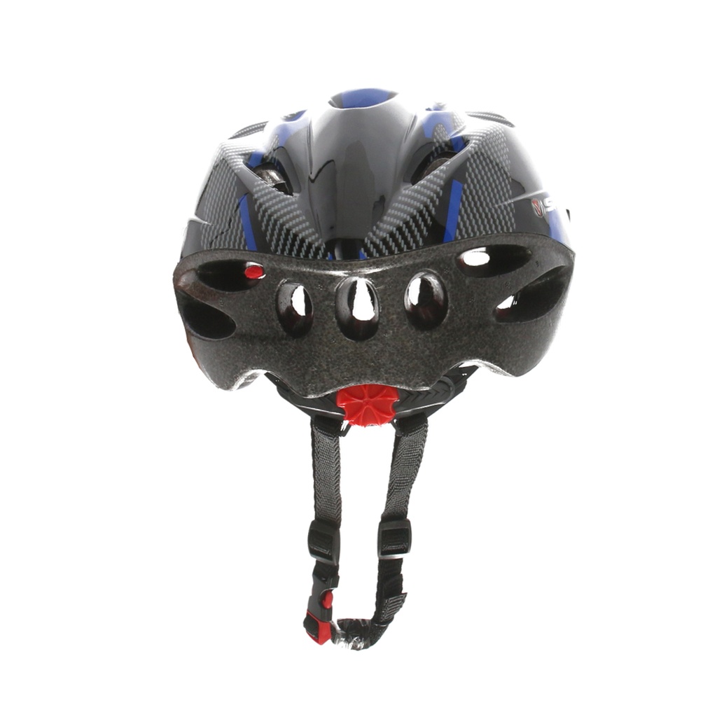 CASCO MTB 18 VENTILACIONES C/VISERA 54-60 CM NEGRO/AZUL