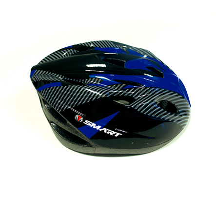 CASCO MTB 18 VENTILACIONES C/VISERA 54-60 CM NEGRO/AZUL