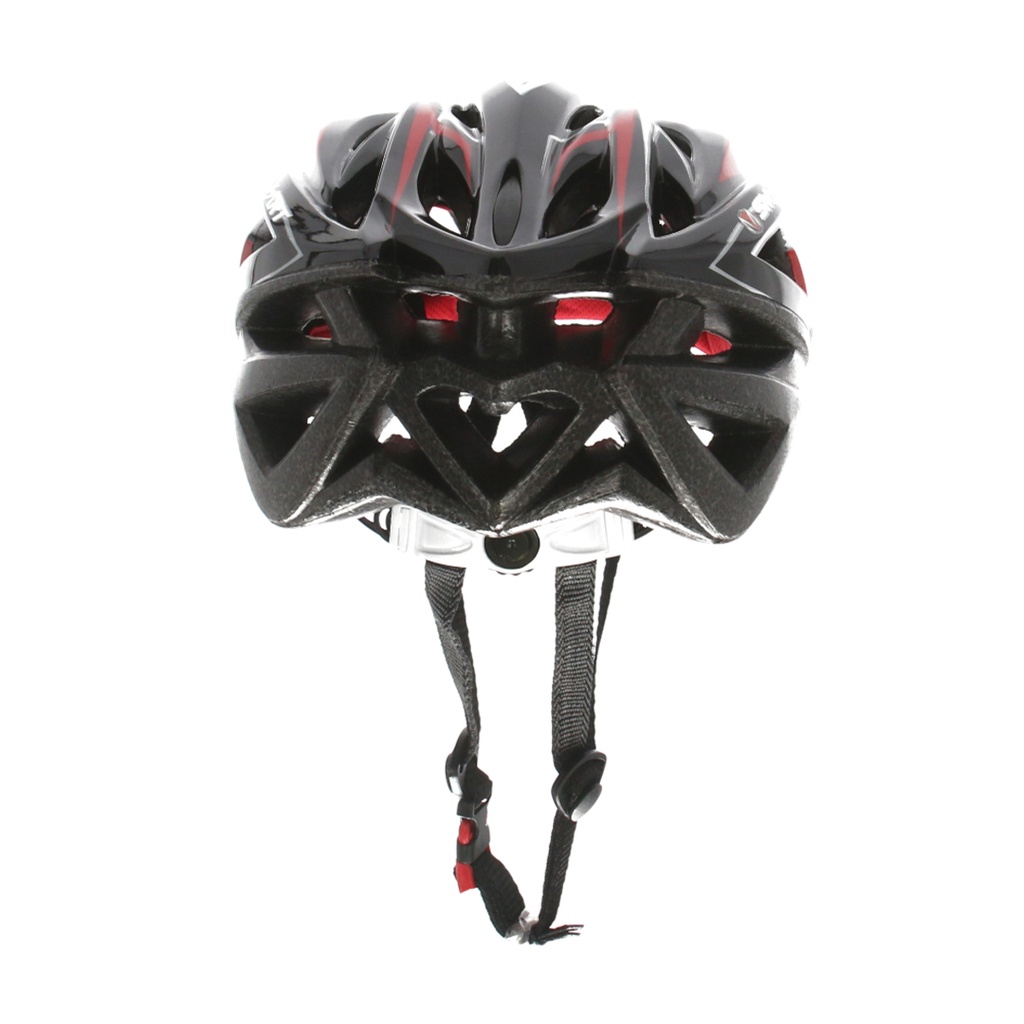 CASCO MTB 25 VENTILACIONES C/VISERA 54-60 CM NEGRO/ROJO