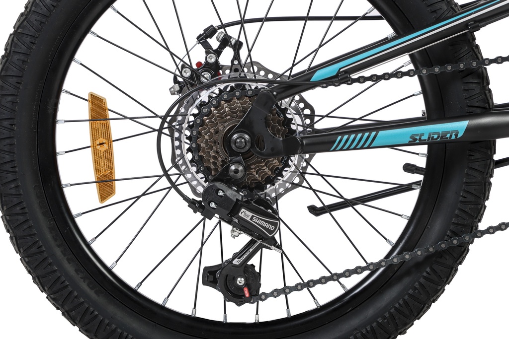 BICICLETA MTB SLIDER R20 7VEL. NEGR/CELESTE