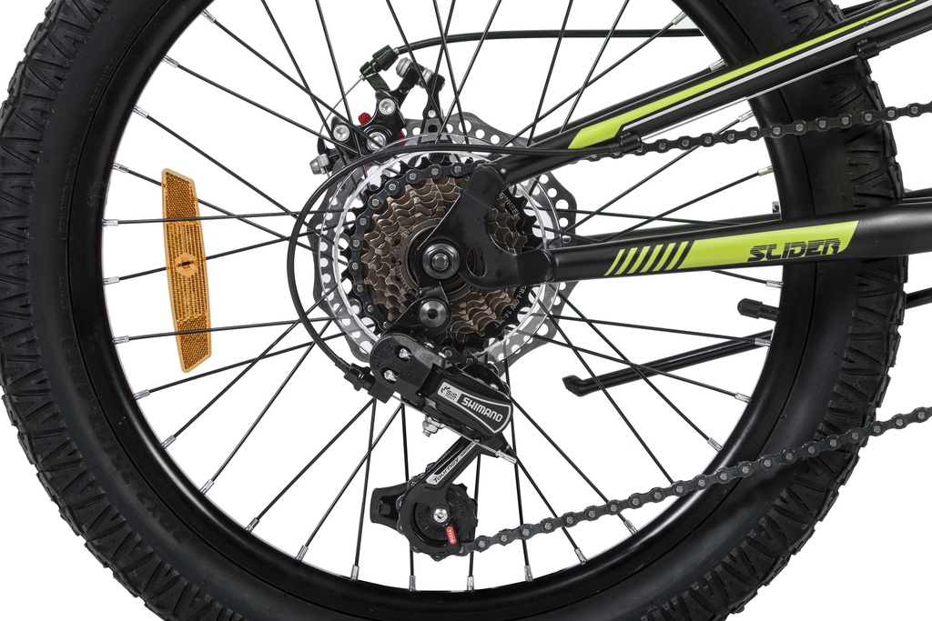 BICICLETA MTB SLIDER R20 7VEL. NEGRO/AMARILLO