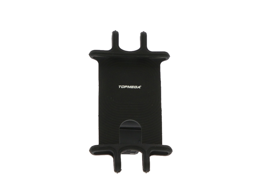 PORTA CELULAR AJUSTABLE SILICONA NEGRO TOPMEGA