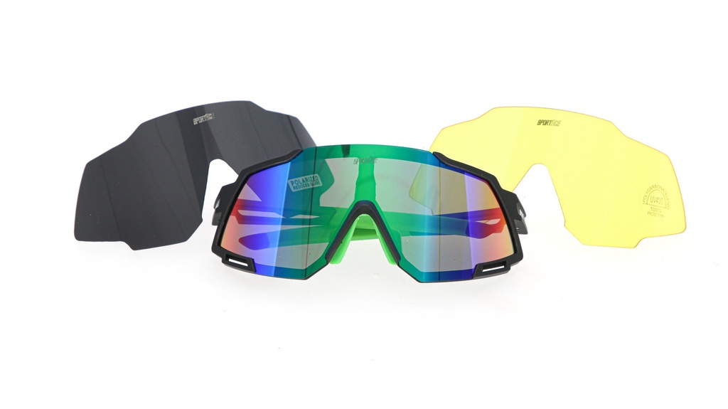 GAFA CICLISMO SA-838 SPORTACE VERDE/NEGRO C/ESTUCHE 3 CRISTALES