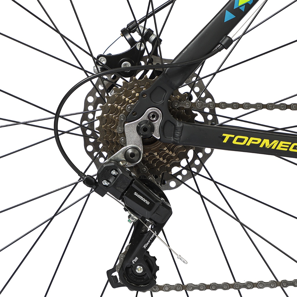 BICICLETA MTB REGAL ALUMINIO R29 21V NEGRO VERD/CEL/AMA M