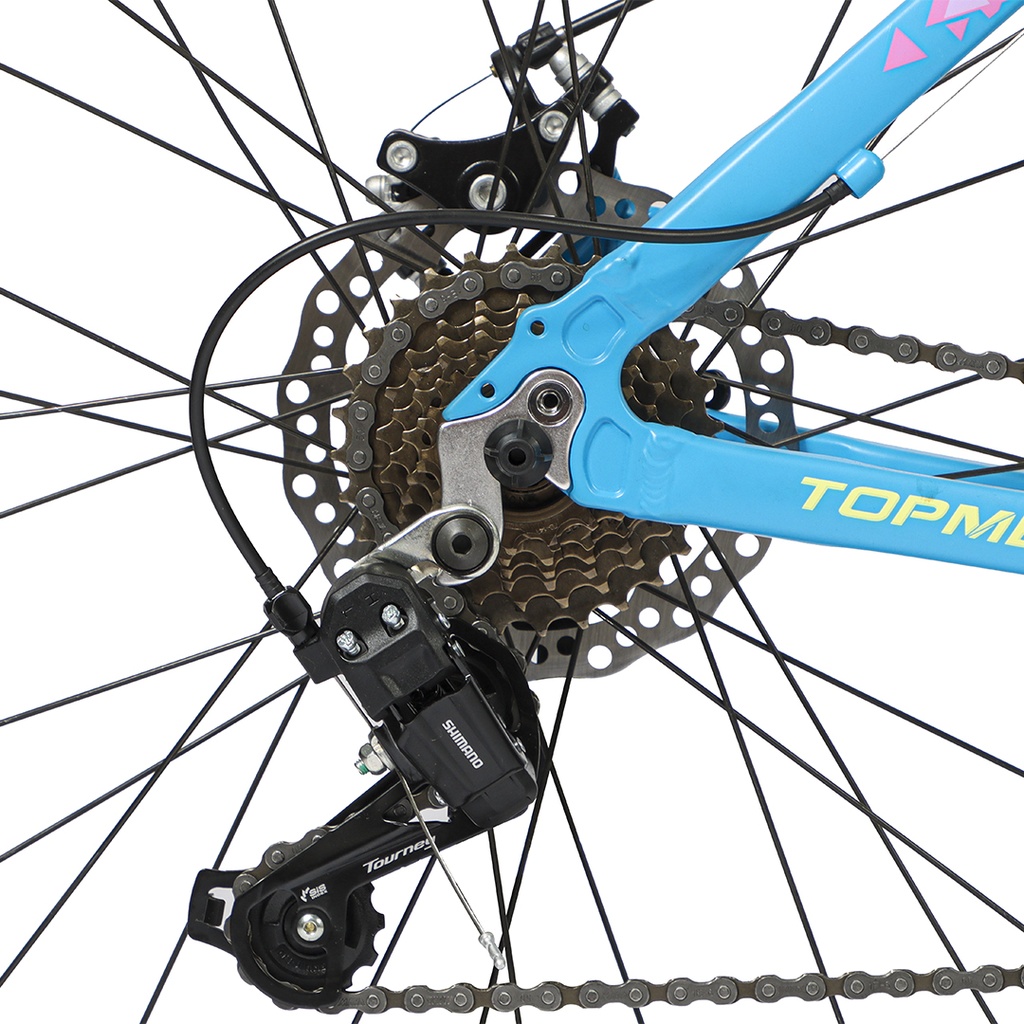 BICICLETA MTB REGAL ALUMINIO R29 21V CELESTE AMA/ROSA S